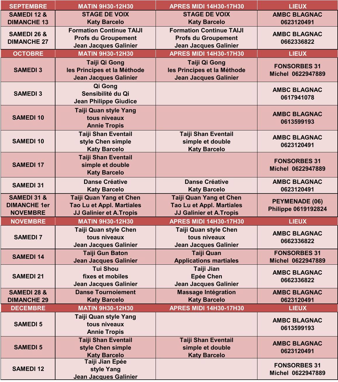 Calendrier Fa Taiji 2015 2016 page 1