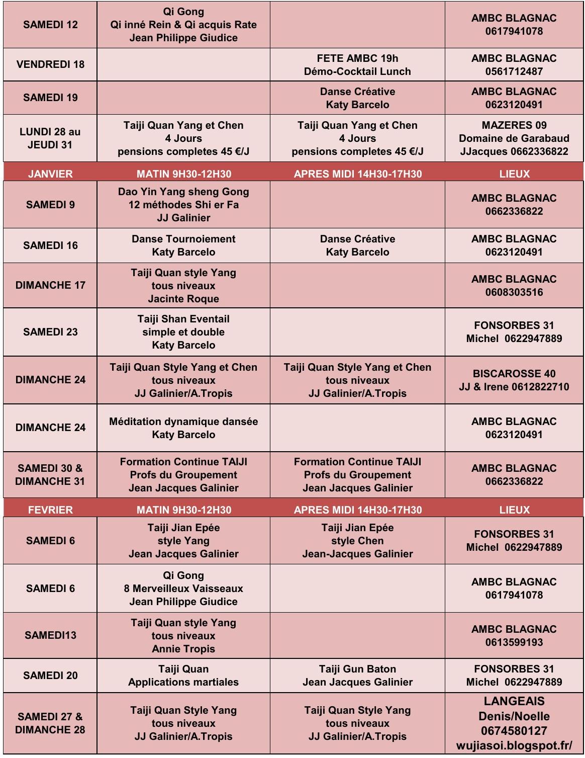 Calendrier Fa Taiji 2015 2016 page 2